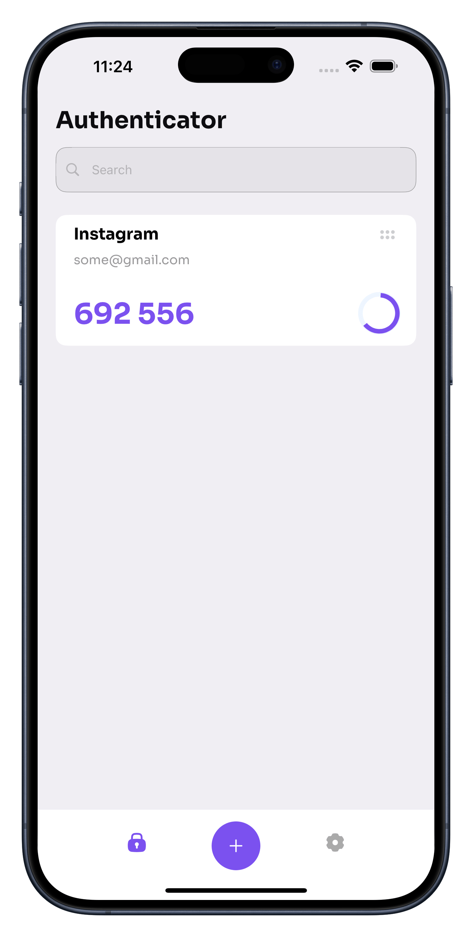 Authenticator – Screen 3