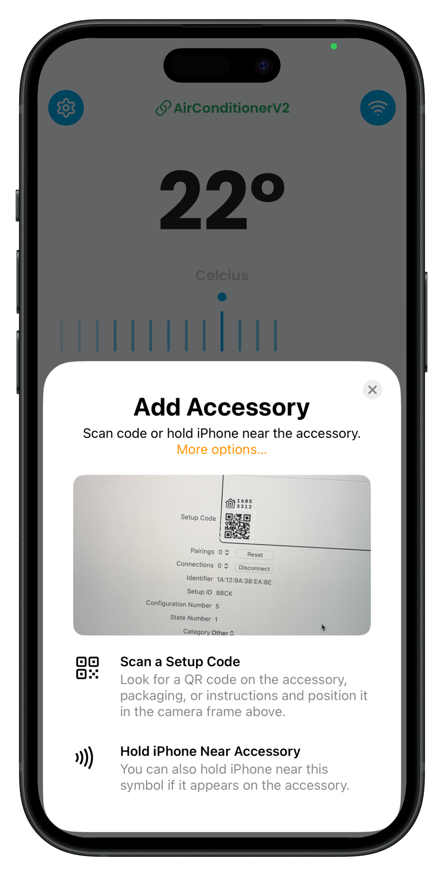 Air Conditioner Control – Screen 3