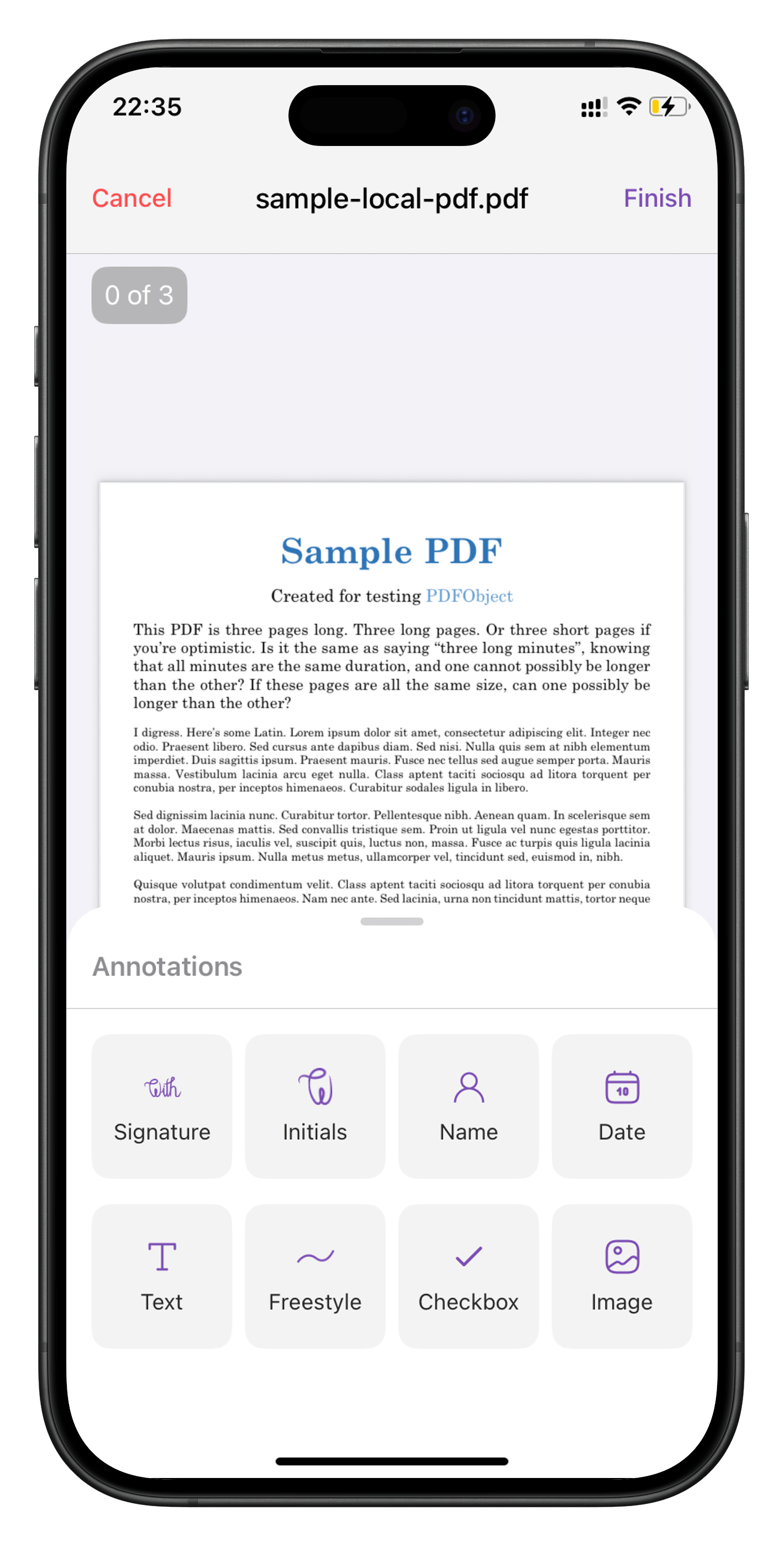 Docs Sign – Screen 1